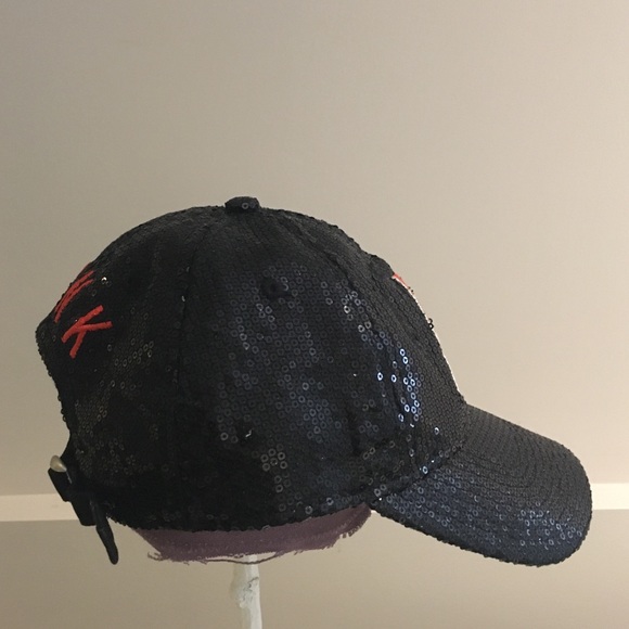 PINK FLORIDA MIAMI MARLINS black SEQUIN HAT - Picture 4 of 9